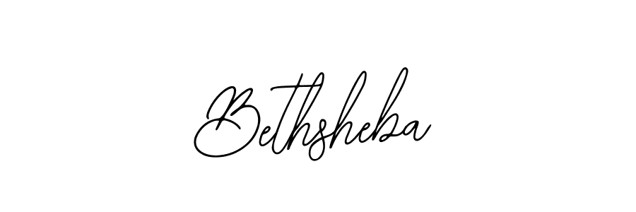 Design your own signature with our free online signature maker. With this signature software, you can create a handwritten (Bearetta-2O07w) signature for name Bethsheba. Bethsheba signature style 12 images and pictures png