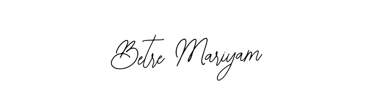 The best way (Bearetta-2O07w) to make a short signature is to pick only two or three words in your name. The name Betre Mariyam include a total of six letters. For converting this name. Betre Mariyam signature style 12 images and pictures png