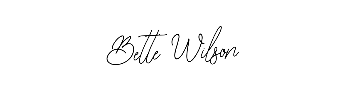 You should practise on your own different ways (Bearetta-2O07w) to write your name (Bette Wilson) in signature. don't let someone else do it for you. Bette Wilson signature style 12 images and pictures png