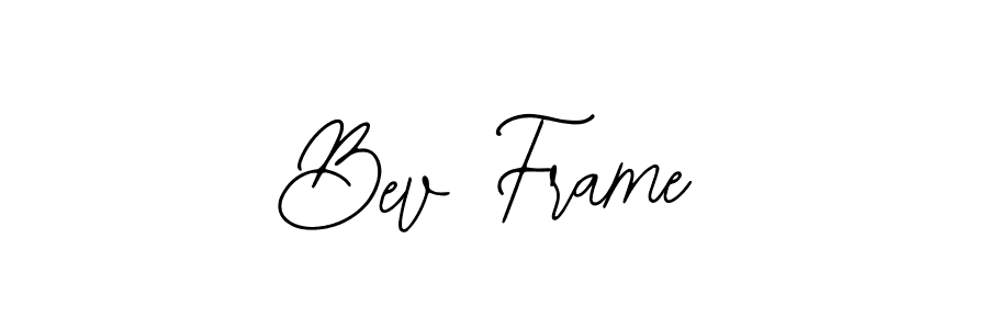 Similarly Bearetta-2O07w is the best handwritten signature design. Signature creator online .You can use it as an online autograph creator for name Bev Frame. Bev Frame signature style 12 images and pictures png