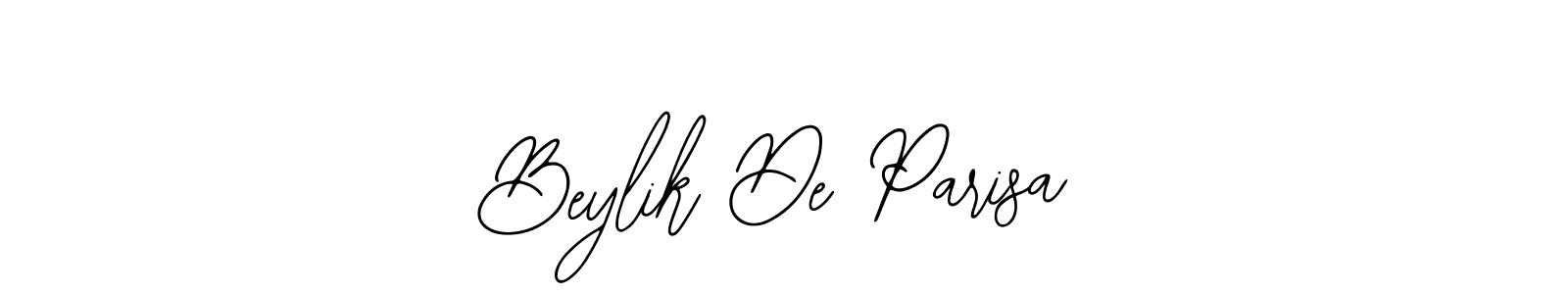 You should practise on your own different ways (Bearetta-2O07w) to write your name (Beylik De Parisa) in signature. don't let someone else do it for you. Beylik De Parisa signature style 12 images and pictures png
