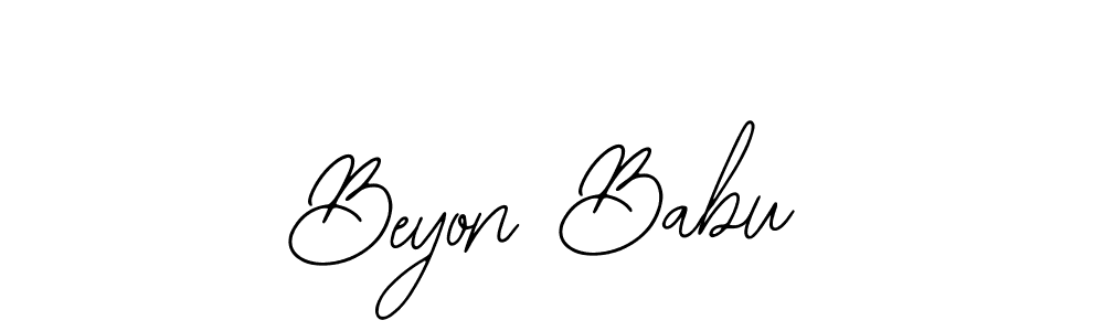 Bearetta-2O07w is a professional signature style that is perfect for those who want to add a touch of class to their signature. It is also a great choice for those who want to make their signature more unique. Get Beyon Babu name to fancy signature for free. Beyon Babu signature style 12 images and pictures png
