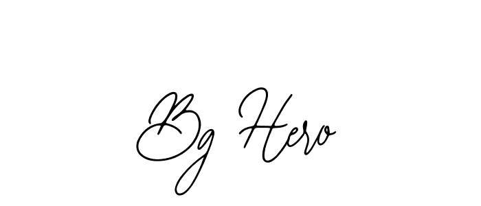Similarly Bearetta-2O07w is the best handwritten signature design. Signature creator online .You can use it as an online autograph creator for name Bg Hero. Bg Hero signature style 12 images and pictures png
