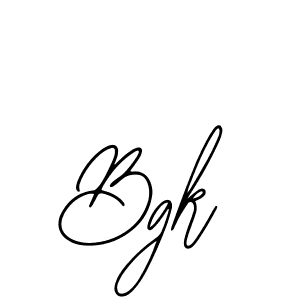 You should practise on your own different ways (Bearetta-2O07w) to write your name (Bgk) in signature. don't let someone else do it for you. Bgk signature style 12 images and pictures png
