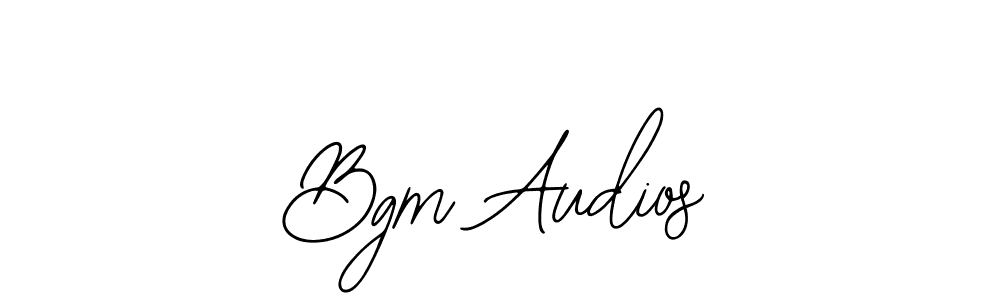 Bearetta-2O07w is a professional signature style that is perfect for those who want to add a touch of class to their signature. It is also a great choice for those who want to make their signature more unique. Get Bgm Audios name to fancy signature for free. Bgm Audios signature style 12 images and pictures png