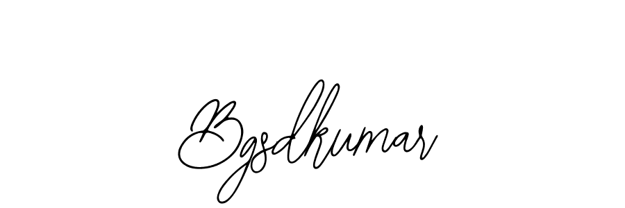 Bearetta-2O07w is a professional signature style that is perfect for those who want to add a touch of class to their signature. It is also a great choice for those who want to make their signature more unique. Get Bgsdkumar name to fancy signature for free. Bgsdkumar signature style 12 images and pictures png