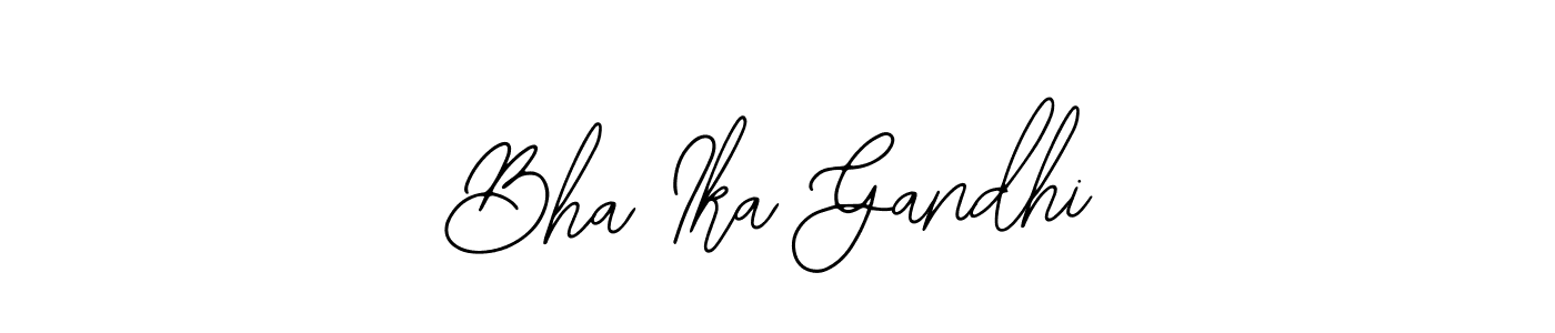 Make a beautiful signature design for name Bha Ika Gandhi. With this signature (Bearetta-2O07w) style, you can create a handwritten signature for free. Bha Ika Gandhi signature style 12 images and pictures png