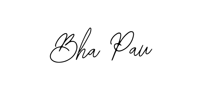 Also You can easily find your signature by using the search form. We will create Bha Pau name handwritten signature images for you free of cost using Bearetta-2O07w sign style. Bha Pau signature style 12 images and pictures png