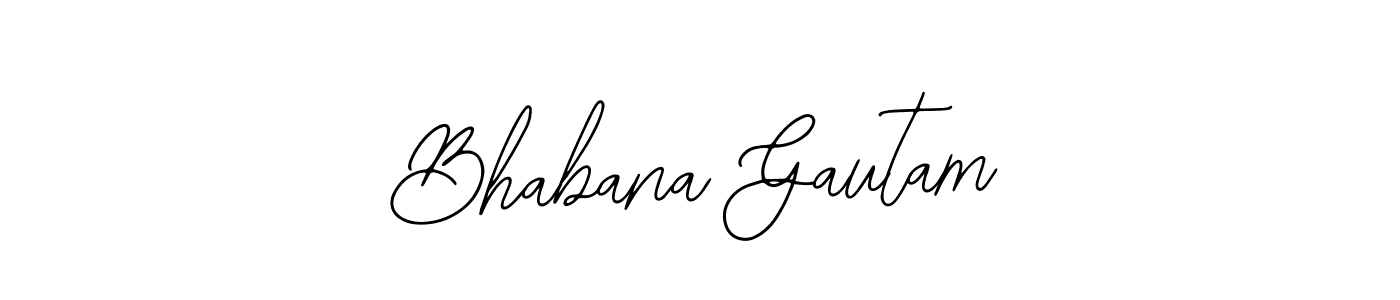 Bearetta-2O07w is a professional signature style that is perfect for those who want to add a touch of class to their signature. It is also a great choice for those who want to make their signature more unique. Get Bhabana Gautam name to fancy signature for free. Bhabana Gautam signature style 12 images and pictures png