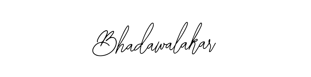 How to make Bhadawalakar name signature. Use Bearetta-2O07w style for creating short signs online. This is the latest handwritten sign. Bhadawalakar signature style 12 images and pictures png