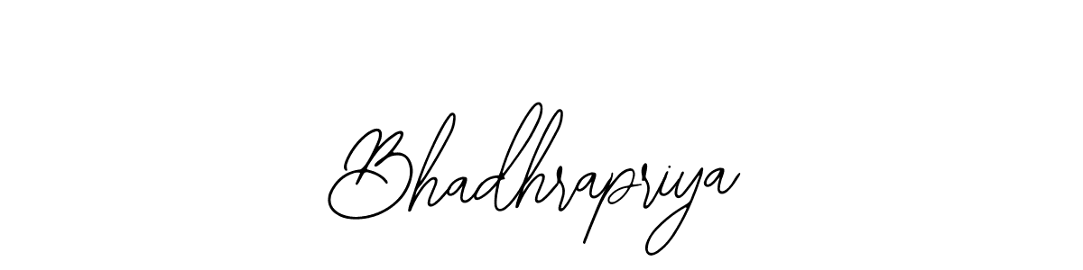 Also we have Bhadhrapriya name is the best signature style. Create professional handwritten signature collection using Bearetta-2O07w autograph style. Bhadhrapriya signature style 12 images and pictures png