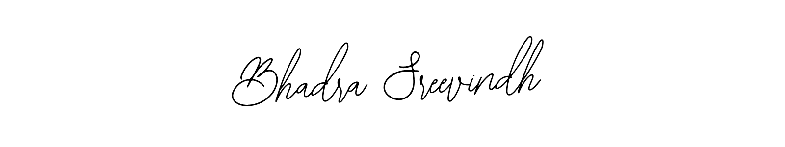 You should practise on your own different ways (Bearetta-2O07w) to write your name (Bhadra Sreevindh) in signature. don't let someone else do it for you. Bhadra Sreevindh signature style 12 images and pictures png