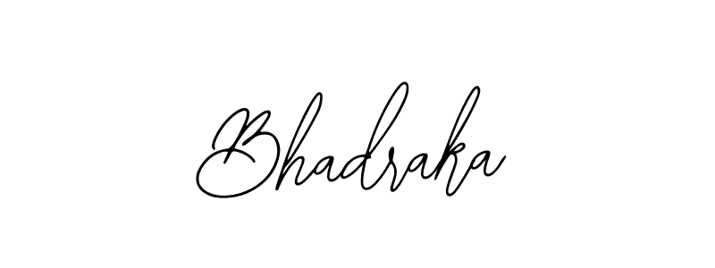 How to make Bhadraka name signature. Use Bearetta-2O07w style for creating short signs online. This is the latest handwritten sign. Bhadraka signature style 12 images and pictures png