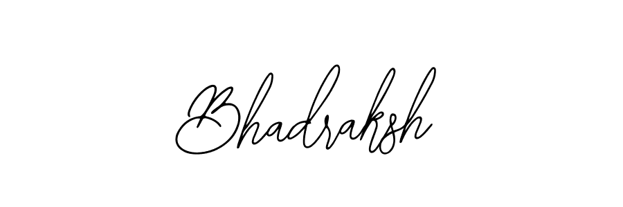 Use a signature maker to create a handwritten signature online. With this signature software, you can design (Bearetta-2O07w) your own signature for name Bhadraksh. Bhadraksh signature style 12 images and pictures png