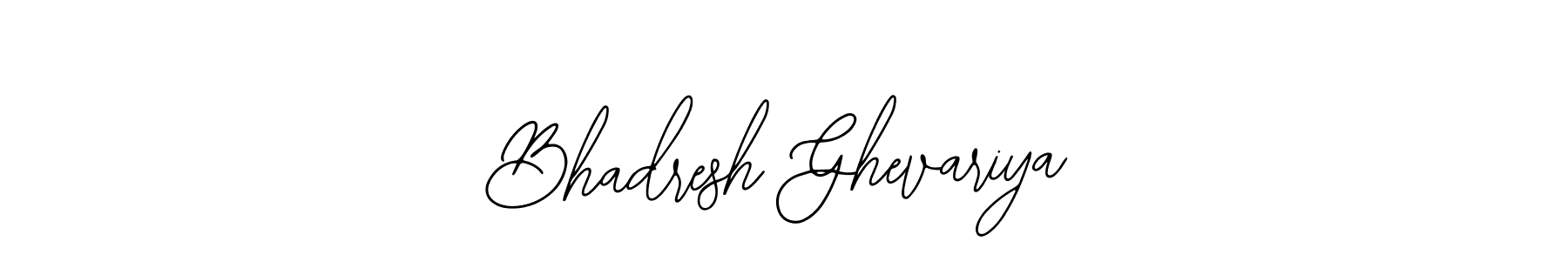 Bhadresh Ghevariya stylish signature style. Best Handwritten Sign (Bearetta-2O07w) for my name. Handwritten Signature Collection Ideas for my name Bhadresh Ghevariya. Bhadresh Ghevariya signature style 12 images and pictures png