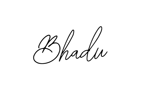 if you are searching for the best signature style for your name Bhadu. so please give up your signature search. here we have designed multiple signature styles  using Bearetta-2O07w. Bhadu signature style 12 images and pictures png