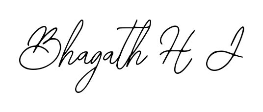 The best way (Bearetta-2O07w) to make a short signature is to pick only two or three words in your name. For converting this name Bhagath H J. Bhagath H J signature style 12 images and pictures png