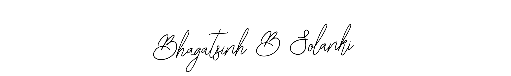 How to make Bhagatsinh B Solanki name signature. Use Bearetta-2O07w style for creating short signs online. This is the latest handwritten sign. Bhagatsinh B Solanki signature style 12 images and pictures png