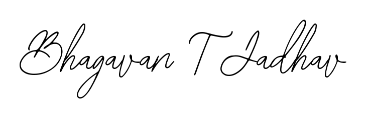 The Bearetta-2O07w font gives name Bhagavan T Jadhav a signature that looks effortless yet distinguished. Download high-res PNG instantly. Bhagavan T Jadhav signature style 12 images and pictures png