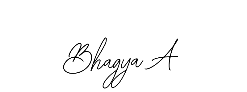 How to make Bhagya A name signature. Use Bearetta-2O07w style for creating short signs online. This is the latest handwritten sign. Bhagya A signature style 12 images and pictures png