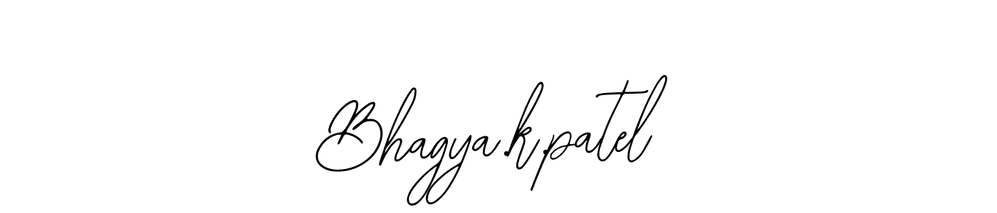 The best way (Bearetta-2O07w) to make a short signature is to pick only two or three words in your name. The name Bhagya.k.patel include a total of six letters. For converting this name. Bhagya.k.patel signature style 12 images and pictures png