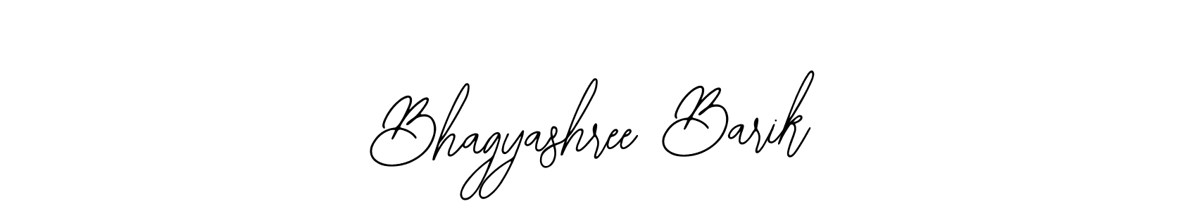 How to make Bhagyashree Barik name signature. Use Bearetta-2O07w style for creating short signs online. This is the latest handwritten sign. Bhagyashree Barik signature style 12 images and pictures png