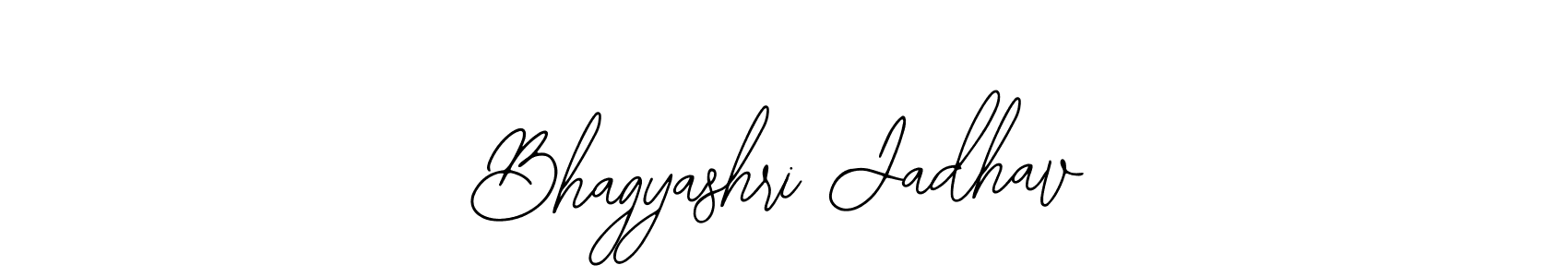 The best way (Bearetta-2O07w) to make a short signature is to pick only two or three words in your name. The name Bhagyashri Jadhav include a total of six letters. For converting this name. Bhagyashri Jadhav signature style 12 images and pictures png