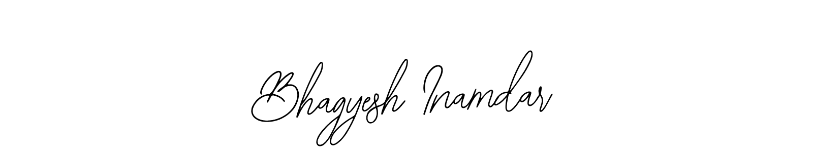 How to make Bhagyesh Inamdar name signature. Use Bearetta-2O07w style for creating short signs online. This is the latest handwritten sign. Bhagyesh Inamdar signature style 12 images and pictures png