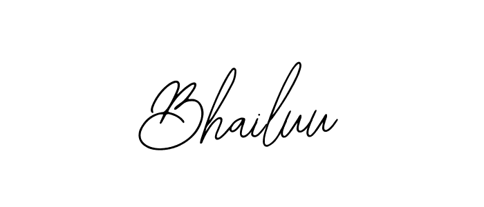 How to make Bhailuu name signature. Use Bearetta-2O07w style for creating short signs online. This is the latest handwritten sign. Bhailuu signature style 12 images and pictures png