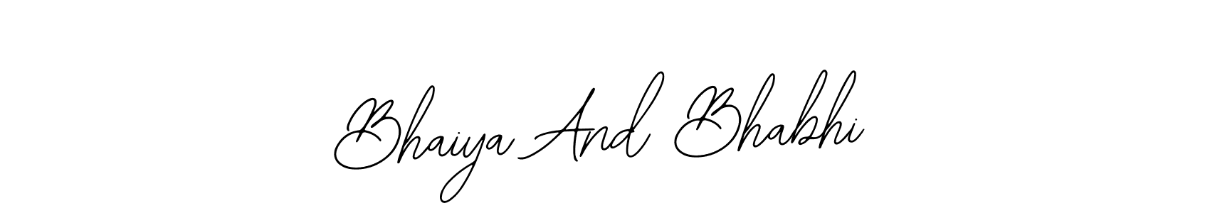 Bhaiya And Bhabhi stylish signature style. Best Handwritten Sign (Bearetta-2O07w) for my name. Handwritten Signature Collection Ideas for my name Bhaiya And Bhabhi. Bhaiya And Bhabhi signature style 12 images and pictures png