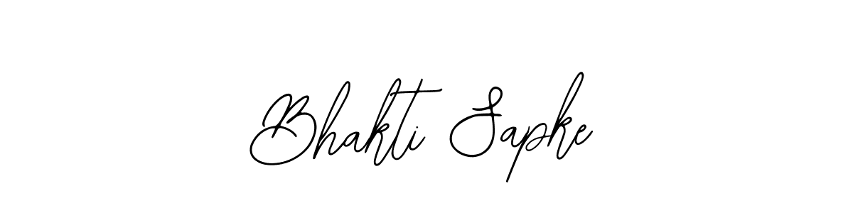 How to make Bhakti Sapke name signature. Use Bearetta-2O07w style for creating short signs online. This is the latest handwritten sign. Bhakti Sapke signature style 12 images and pictures png