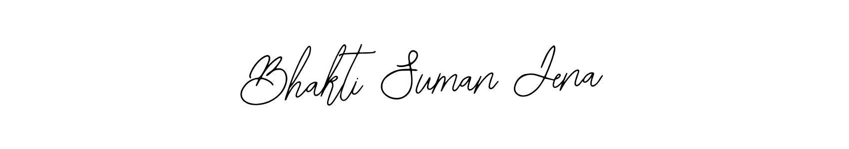 How to make Bhakti Suman Jena name signature. Use Bearetta-2O07w style for creating short signs online. This is the latest handwritten sign. Bhakti Suman Jena signature style 12 images and pictures png