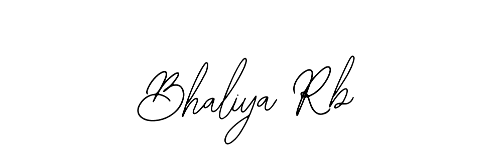 Design your own signature with our free online signature maker. With this signature software, you can create a handwritten (Bearetta-2O07w) signature for name Bhaliya Rb. Bhaliya Rb signature style 12 images and pictures png