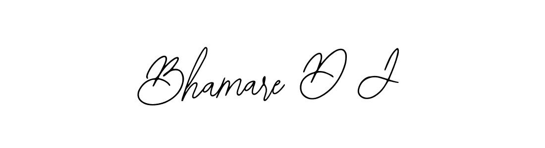 How to make Bhamare D J name signature. Use Bearetta-2O07w style for creating short signs online. This is the latest handwritten sign. Bhamare D J signature style 12 images and pictures png