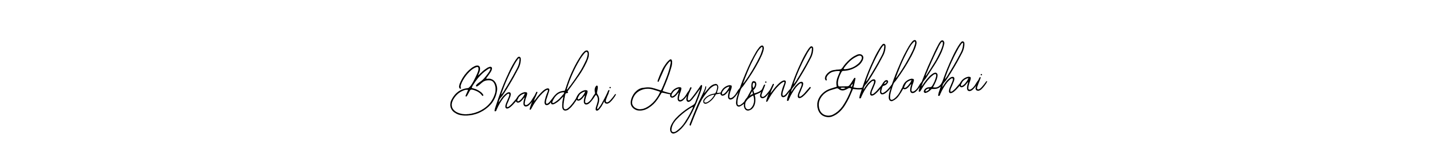 Also You can easily find your signature by using the search form. We will create Bhandari Jaypalsinh Ghelabhai name handwritten signature images for you free of cost using Bearetta-2O07w sign style. Bhandari Jaypalsinh Ghelabhai signature style 12 images and pictures png