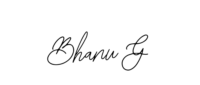 The best way (Bearetta-2O07w) to make a short signature is to pick only two or three words in your name. The name Bhanu G include a total of six letters. For converting this name. Bhanu G signature style 12 images and pictures png