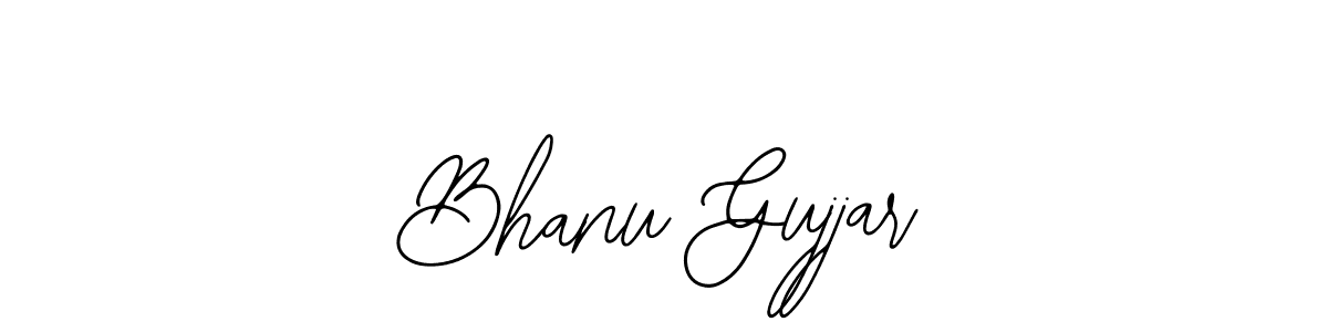 The best way (Bearetta-2O07w) to make a short signature is to pick only two or three words in your name. The name Bhanu Gujjar include a total of six letters. For converting this name. Bhanu Gujjar signature style 12 images and pictures png