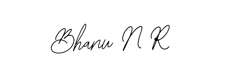 You should practise on your own different ways (Bearetta-2O07w) to write your name (Bhanu N R) in signature. don't let someone else do it for you. Bhanu N R signature style 12 images and pictures png