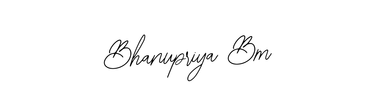 How to make Bhanupriya Bm name signature. Use Bearetta-2O07w style for creating short signs online. This is the latest handwritten sign. Bhanupriya Bm signature style 12 images and pictures png