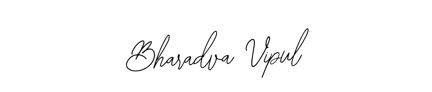 How to make Bharadva Vipul name signature. Use Bearetta-2O07w style for creating short signs online. This is the latest handwritten sign. Bharadva Vipul signature style 12 images and pictures png