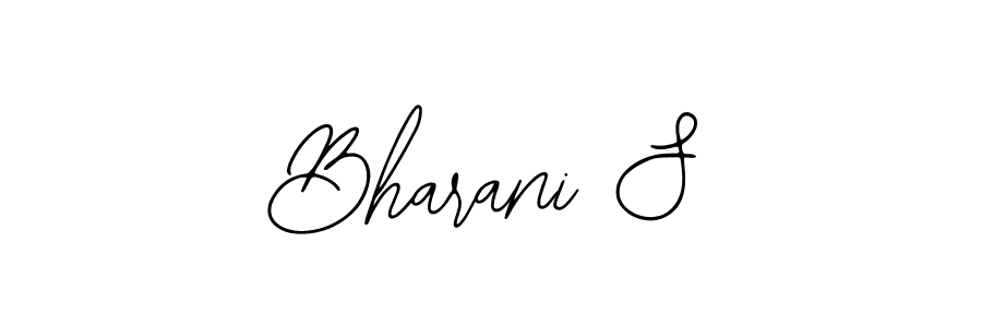 You should practise on your own different ways (Bearetta-2O07w) to write your name (Bharani S) in signature. don't let someone else do it for you. Bharani S signature style 12 images and pictures png