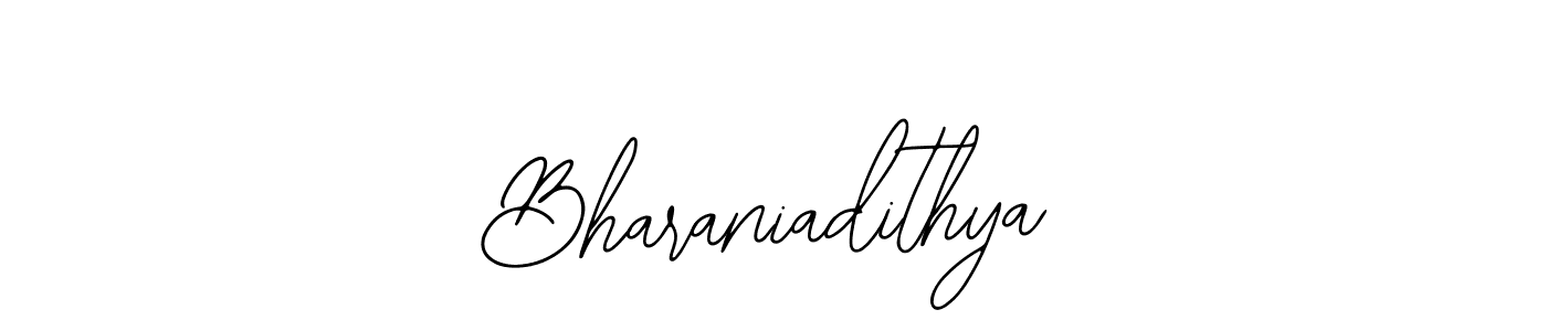 Use a signature maker to create a handwritten signature online. With this signature software, you can design (Bearetta-2O07w) your own signature for name Bharaniadithya. Bharaniadithya signature style 12 images and pictures png