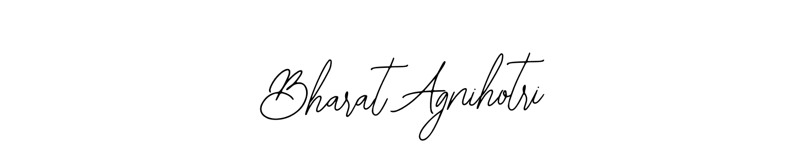 You should practise on your own different ways (Bearetta-2O07w) to write your name (Bharat Agnihotri) in signature. don't let someone else do it for you. Bharat Agnihotri signature style 12 images and pictures png
