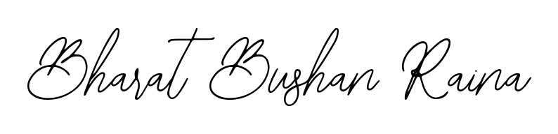 Enhance your business communications with Bharat Bushan Raina signature in Bearetta-2O07w lettering. Clean, modern, and universally compatible. Bharat Bushan Raina signature style 12 images and pictures png