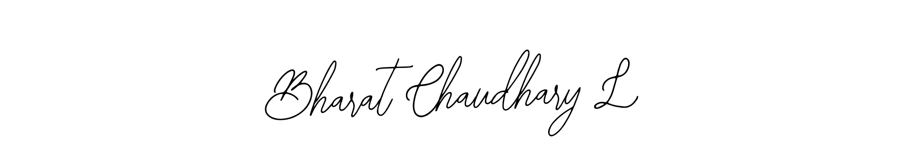 How to make Bharat Chaudhary L name signature. Use Bearetta-2O07w style for creating short signs online. This is the latest handwritten sign. Bharat Chaudhary L signature style 12 images and pictures png