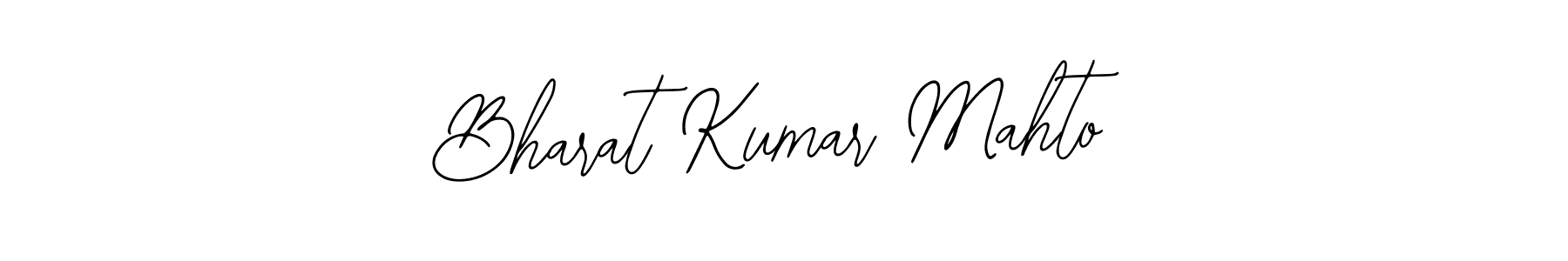 How to make Bharat Kumar Mahto name signature. Use Bearetta-2O07w style for creating short signs online. This is the latest handwritten sign. Bharat Kumar Mahto signature style 12 images and pictures png