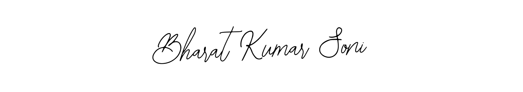 You should practise on your own different ways (Bearetta-2O07w) to write your name (Bharat Kumar Soni) in signature. don't let someone else do it for you. Bharat Kumar Soni signature style 12 images and pictures png