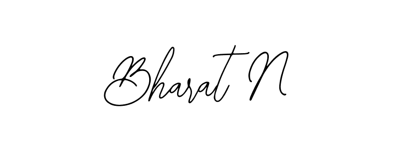 Design your own signature with our free online signature maker. With this signature software, you can create a handwritten (Bearetta-2O07w) signature for name Bharat N. Bharat N signature style 12 images and pictures png