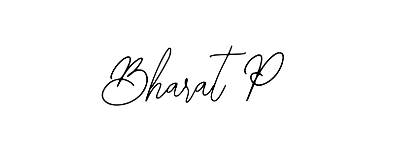 How to make Bharat P name signature. Use Bearetta-2O07w style for creating short signs online. This is the latest handwritten sign. Bharat P signature style 12 images and pictures png