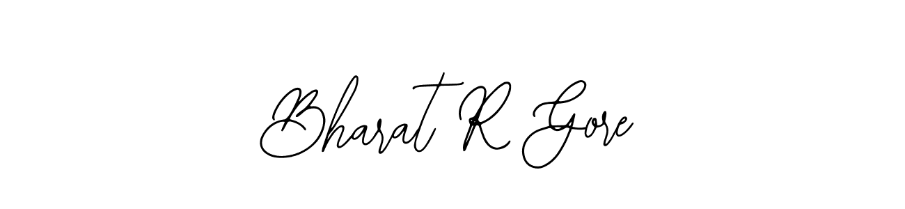 You should practise on your own different ways (Bearetta-2O07w) to write your name (Bharat R Gore) in signature. don't let someone else do it for you. Bharat R Gore signature style 12 images and pictures png